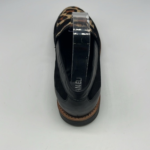 Vaneli - Leopard  Print Tan Pattern Black Suede Slip On Penny Loafers Size 8 - Picture 6 of 15